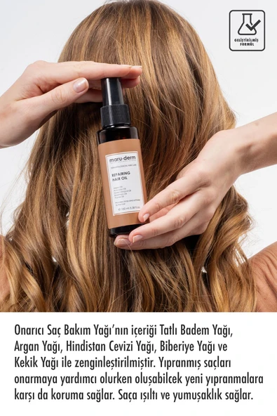 Saç Bakım Yağı 100 ML | Biberiye Yağı, Argan Yağı, Avokado & Kekik Yağı | Tüm Saç Tipleri | Vegan - Resim 4