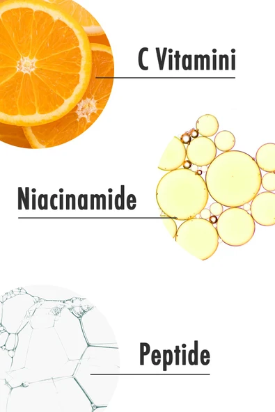 C Vitamini Ve Peptid Aydınlatıcı Cilt Bakım Serumu 30 Ml - 5