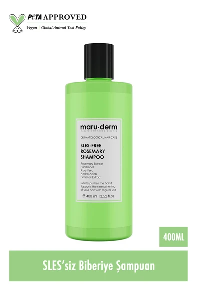 Maruderm SLES-Free Biberiye Şampuan 400 ML | Sülfatsız,Tuzsuz,Vegan Şampuan - Resim 2