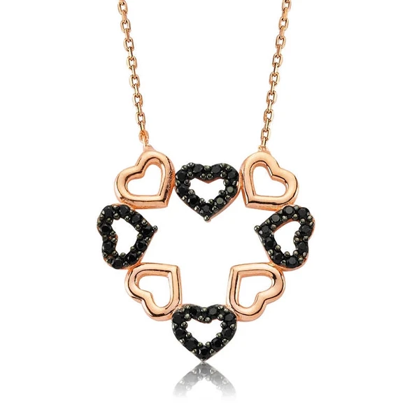 Gümüş Kalpli Aşk Bayan Kolye ürün görseli