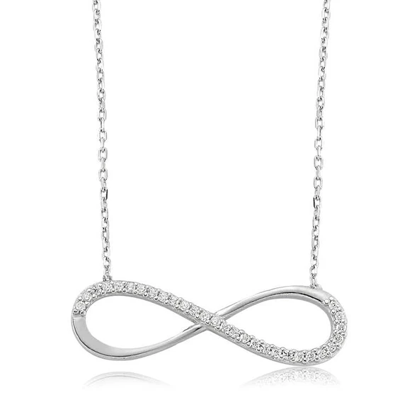 Gümüş Sonsuzluk Bayan Kolye ürün görseli 1