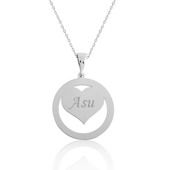 Gümüş Aşk Çemberi İsimli Bayan Kolye ürün görseli