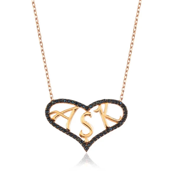 Gümüş Kalpli Aşk Bayan Kolye ürün görseli