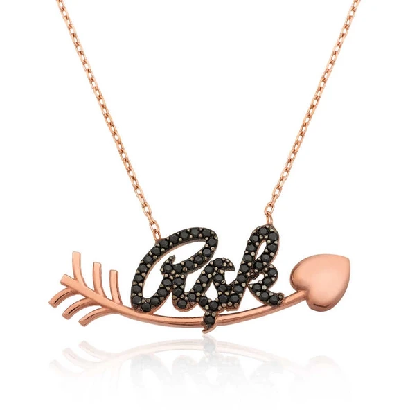 Gümüş Kalbe Giden Aşk Kolye ürün görseli