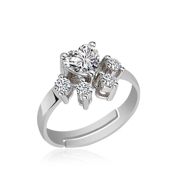 Gümüş Beyaz Kedi Patisi Yüzük ürün görseli