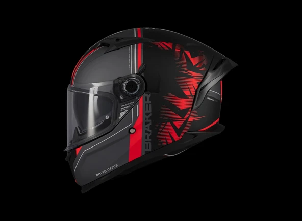 KASK MT BRAKER SV CHARM B5 MAT KIRMIZI - Resim 2