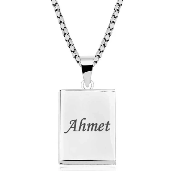 Gümüş Kişiye Özel İçi Açılabilen Cevşen Kolye ürün görseli