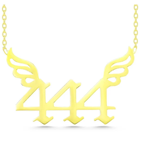Gümüş Gold 444 Melek Sayısı Kadın Kolye ürün görseli
