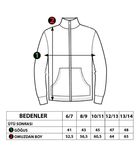 Toontoy Erkek Çocuk Baskılı Kanguru Cepli Hırka - 6