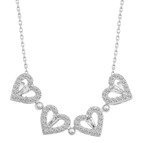 Gümüş Kalpli Açılabilen Yonca Kadın Kolye - Resim 3