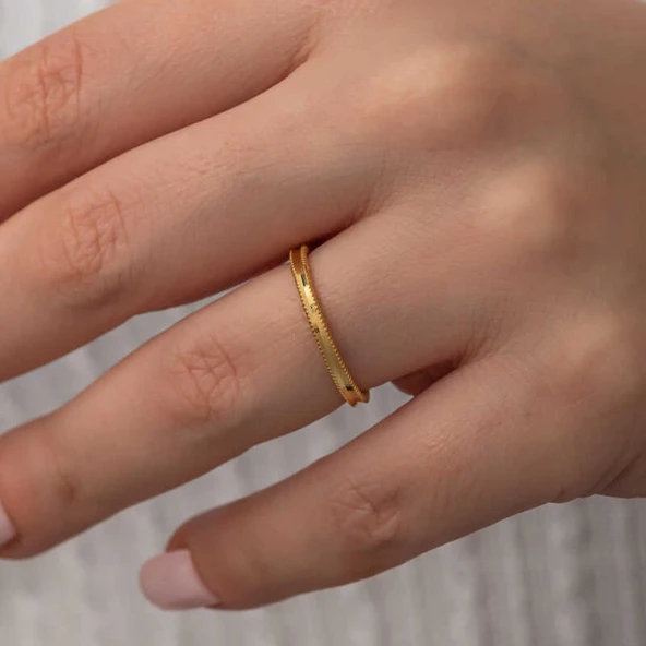 Gümüş Gold Ajda Kadın Yüzük - Resim 4