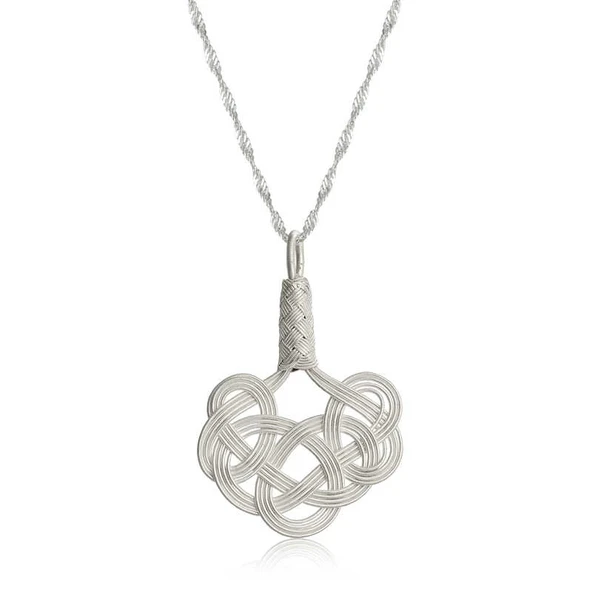 Gümüş Kazaziye Örgü Kadın Kolye ürün görseli