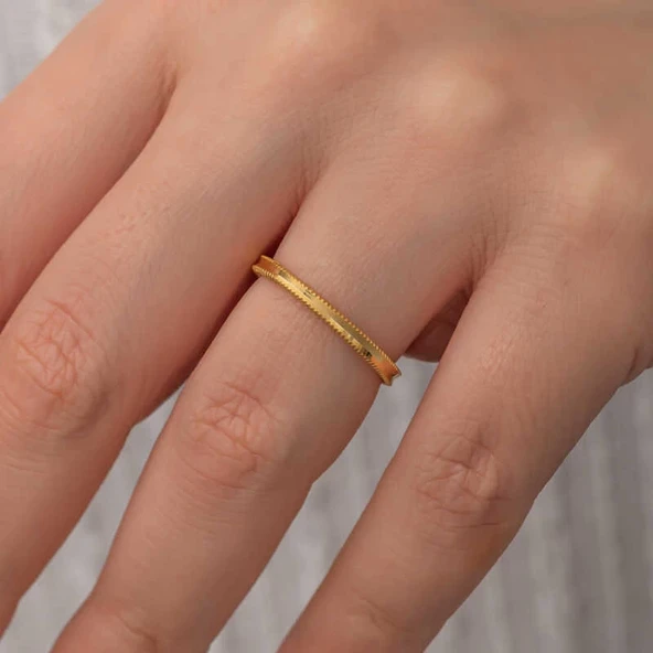 Gümüş Gold Ajda Kadın Yüzük - Resim 5