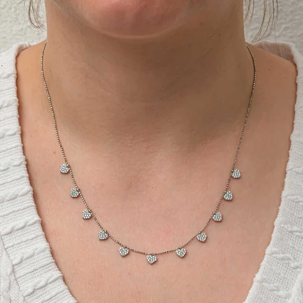 Gümüş Kalpli Şans Kadın Kolye ürün görseli