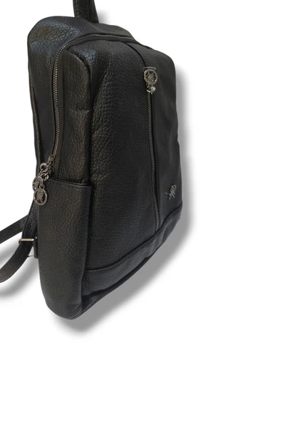 Cakgo 370-25 Yıkama Deri Dikey Fermuar Detaylı Omuz Askılı Kadın Çanta - 5