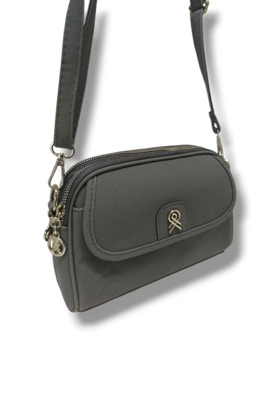 Cakgo 335-25 Baskı Deri 3 Bölmeli Omuz Askılı Kadın Çanta - 5