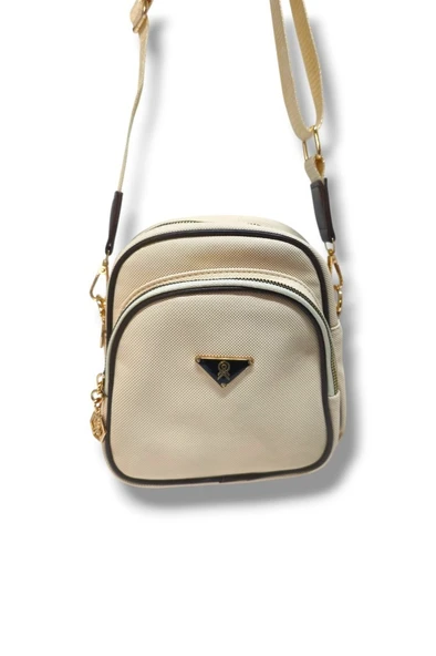 Cakgo 340-25 Baskı Deri 3 Bölmeli Ömuz Askılı Kadın Çanta