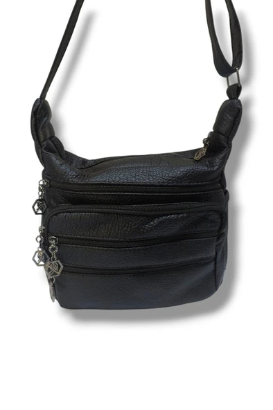 Cakgo 390-25 Yıkama Deri 6 Bölmeli Omuz Askılı Kadın Çanta