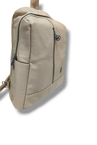 Cakgo 370-25 Yıkama Deri Dikey Fermuar Detaylı Omuz Askılı Kadın Çanta - 2