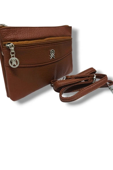 Cakgo 330-25 Yıkama Deri 4 Bölmeli Küçük Çapraz Kadın Çanta - 11