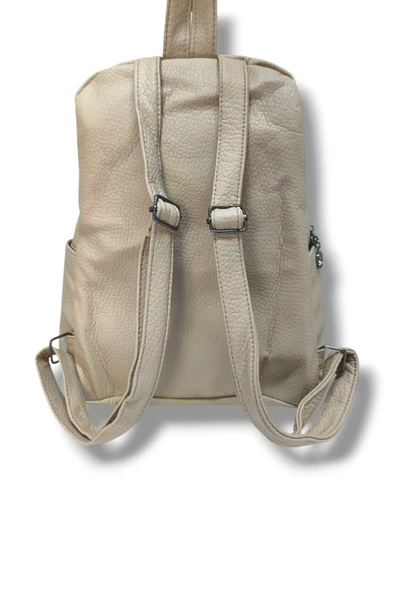 Cakgo 370-25 Yıkama Deri Dikey Fermuar Detaylı Omuz Askılı Kadın Çanta - 3