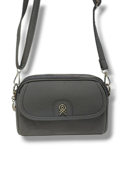 Cakgo 335-25 Baskı Deri 3 Bölmeli Omuz Askılı Kadın Çanta - 4