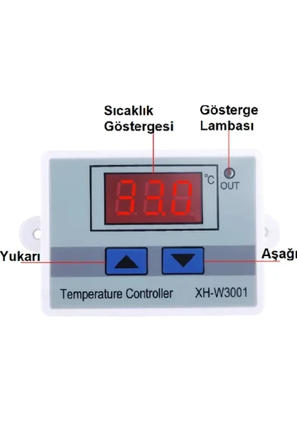 XH-W3001 Termostat 12 Volt - Resim 2
