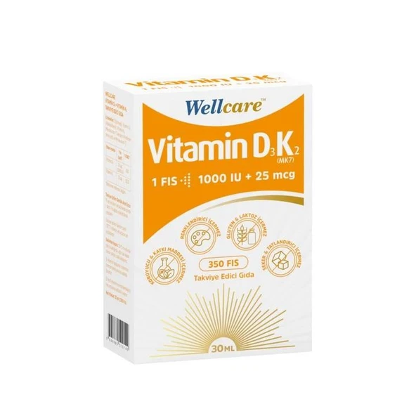 Wellcare Vitamin D3K2 Sprey 30 ml - 1