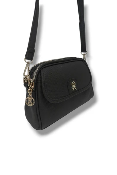 Cakgo 335-25 Baskı Deri 3 Bölmeli Omuz Askılı Kadın Çanta - 8