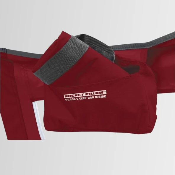 Gci Outdoor Low-Ride Recliner™ 3 Kademeli Katlanır Kamp Sandalyesi BORDO - Resim 3