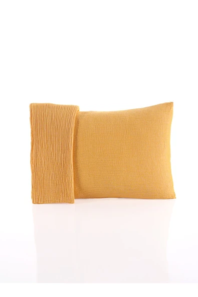 MYLASA HOME MylasaHome %100 Pamuk 2'li 4 Katlı Müslin Yastık Kılıfı 50x70 - 1