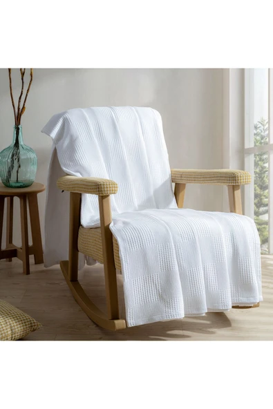 MYLASA HOME Waffle Pike Yatak Örtüsü Tek Kişilik - %100 Pamuk Hafif 4 Mevsim Kullanım Yüksek Kaliteli Pikeler - 6