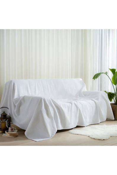 MYLASA HOME Waffle Pike Yatak Örtüsü Tek Kişilik - %100 Pamuk Hafif 4 Mevsim Kullanım Yüksek Kaliteli Pikeler - 5
