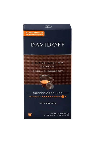 Davidoff Espresso 57 Rıstretto Dark & Chocolatey Aluminium Kapsül Kahve 10'lu (nespresso Uyumlu) - 2