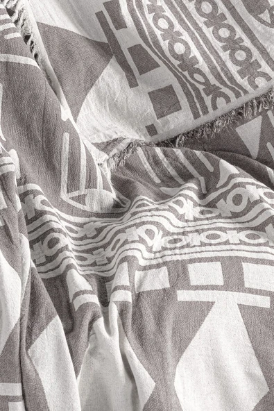 MYLASA HOME %100 Pamuk Bohem Temalı Çok Amaçlı Müslin Throw 130 X 170 - 4