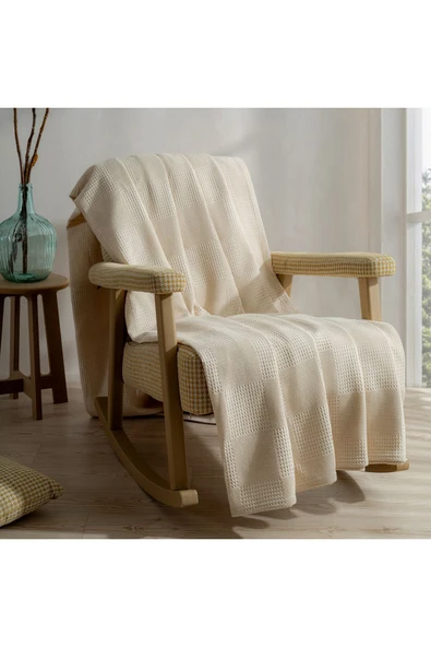 MYLASA HOME Waffle Pike Yatak Örtüsü Çift Kişilik - %100 Pamuk Hafif 4 Mevsim Kullanım Yüksek Kaliteli Pikeler - 6