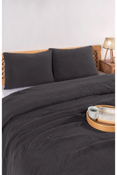 MYLASA HOME Definite Desenli 2 Adet Müslin Yastık Kılıfı 50 X 70 Cm - 4