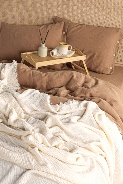 MYLASA HOME Cloudy Mood Müslin Tek Kişilik Nevresim Takımı | Nevresim,yastık Kılıfı,düz Çarşaflı | - 2