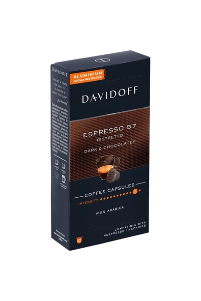 Davidoff Espresso 57 Rıstretto Dark & Chocolatey Aluminium Kapsül Kahve 10'lu (nespresso Uyumlu) - 3