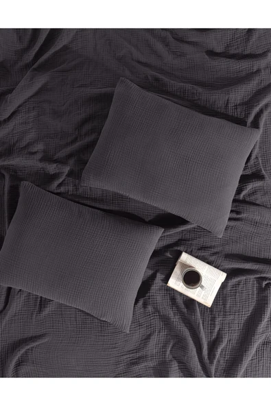MYLASA HOME Müslin Tek Kişilik Yatak Örtüsü Seti 180 X 230 Cm, 2 Parça, Yazlık Yastık Kılıfı Ve Pike Takımı - 5