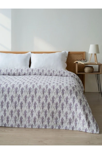 MYLASA HOME Kaliteli Baskılı Çift Kişlik Pike Yatak Örtüsü -Pamuk,Yazlık pikeler 200x240 cm - 2
