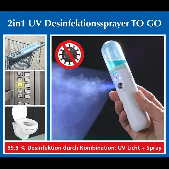 2’si 1 Arada Taşınabilir Dezenfektan Dağıtıcısı - Resim 4