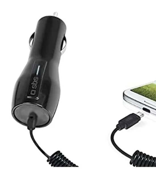 Sbs 98977 TEKIOT31MICRO1A Araç Şarj Cihazı + 1 mt Mikro USB + 1000 Ma Şarj Aleti Siyah Şarj Kiti ürün görseli 1