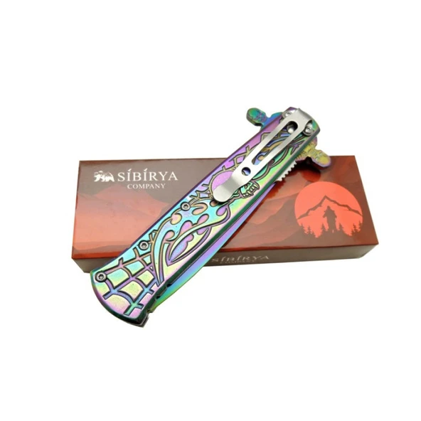 Sibirya Kurukafa Rainbow Çakı Marka:Sibirya Ürün Kodu: S-2079X 22 CM - Resim 2