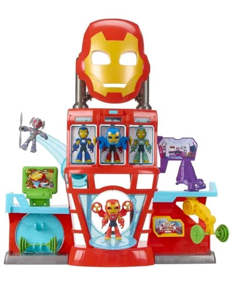 Marvel Iron Man and His Awesome Friends Iron Quarters Oyun Seti G1259 - Resim 2