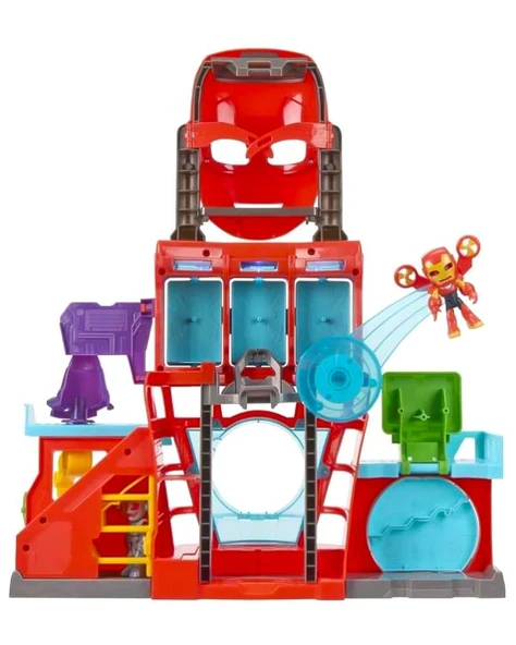 Marvel Iron Man and His Awesome Friends Iron Quarters Oyun Seti G1259 - Resim 3