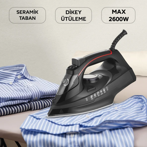 KİNG STIRO 2600W SERAMİK TABAN BUHARLI ÜTÜ KBU751 ürün görseli