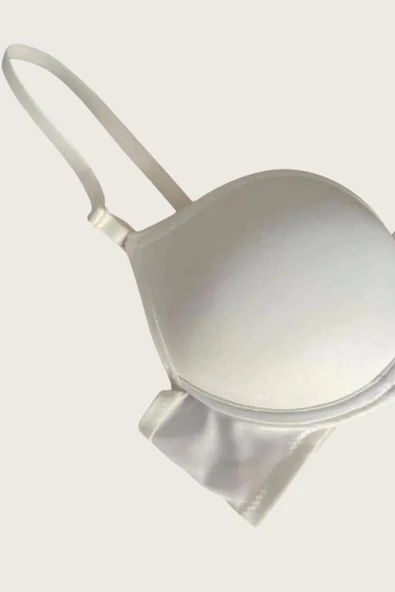 Bicomi Mikro Kumaş Push Up Dolgulu Balenli Günlük Tek Destekli Sütyen - Resim 7