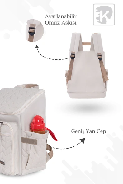 Kinder Baby Merlin Termal Anne Bebek Bakım Çantası - Resim 6