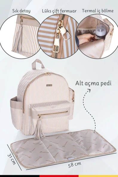 Kinder Baby Zebbra Termal Anne Bebek Bakım Çantası - Resim 2